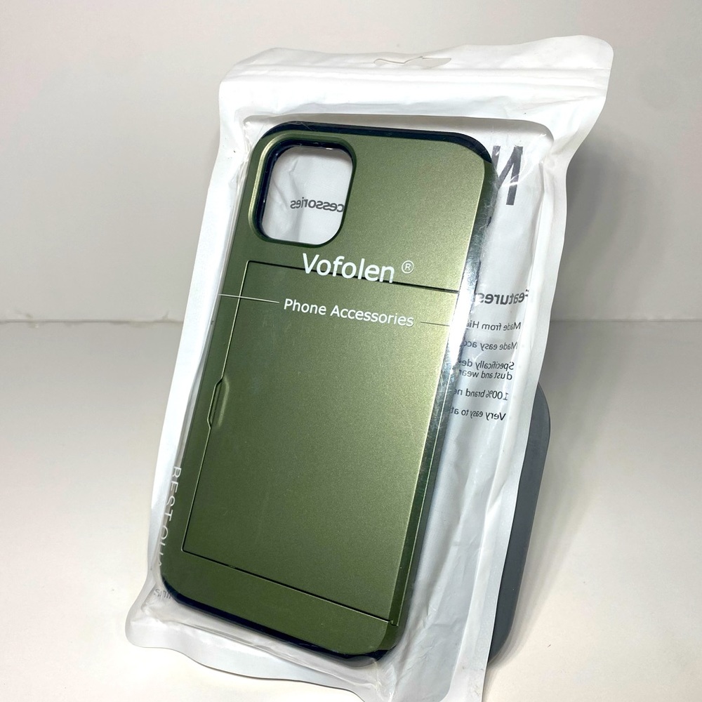 📲 IPHONE 11 PRO CASE W/ CARD HOLDER DARK GREEN